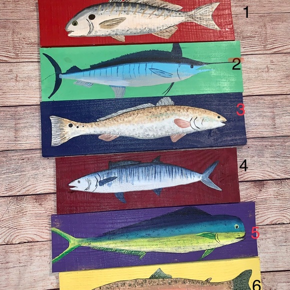 Your Choice Pallet Board Handpainted Fish - Picture 4 of 9